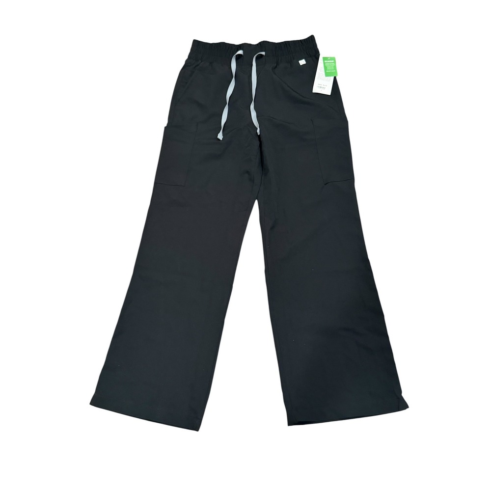 Resurge Medical Scrub Pants Mens Medium Black Cargo Elastic Drawstring RE5618